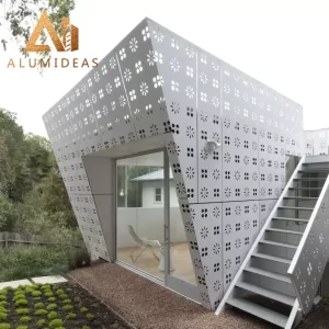 Aluminium perforated panel cladding sistema