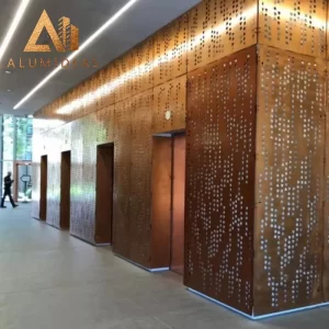 Aluminum interior curtain wall