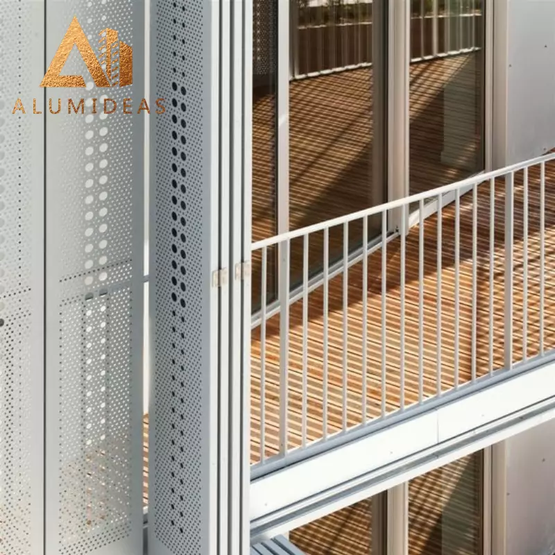 Aluminum perforated balcony screen panel