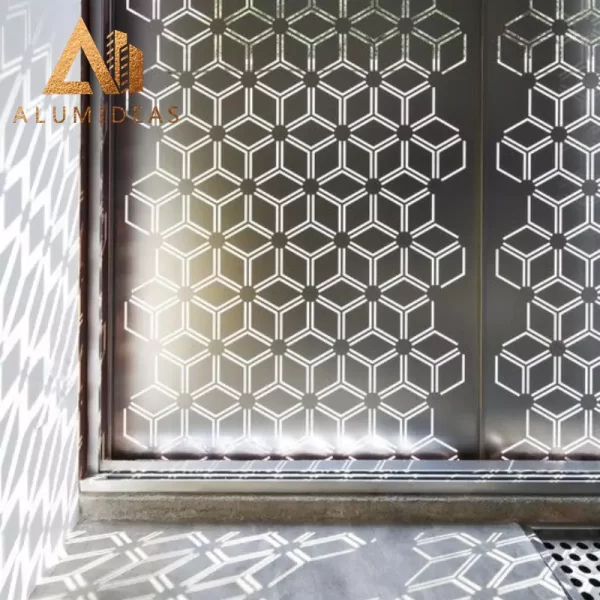 Aluminum sun shade wall cladding