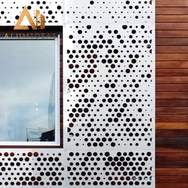 Decorative facade panel for living house