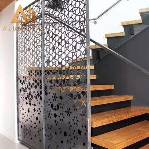 Decorative patterned room metal screen wall panel