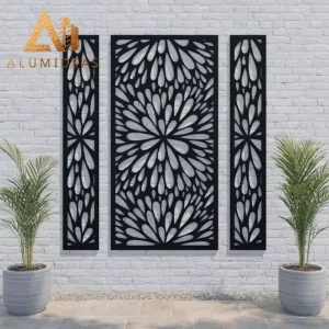 Interior aluminum laser cut decorative screen