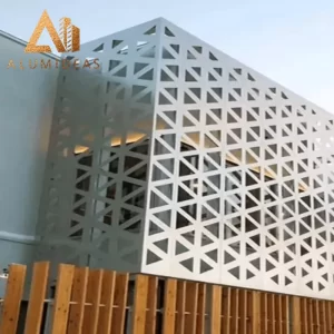 Logam dekoratif aluminium berlubang yang dipotong dengan laser