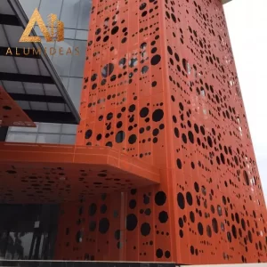 PVDF coating perforated facade Sheets for outside wall covering
