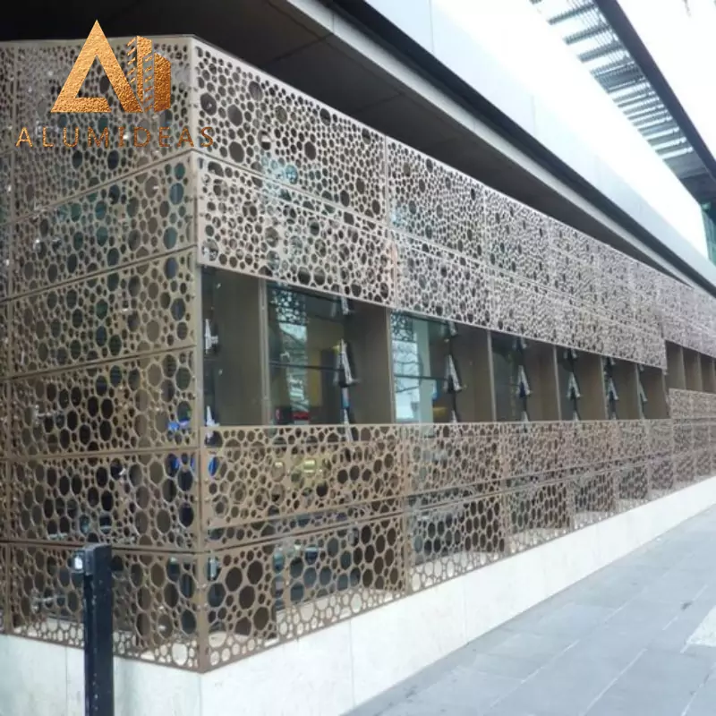 Pattern perforated decorative exterior alu panels