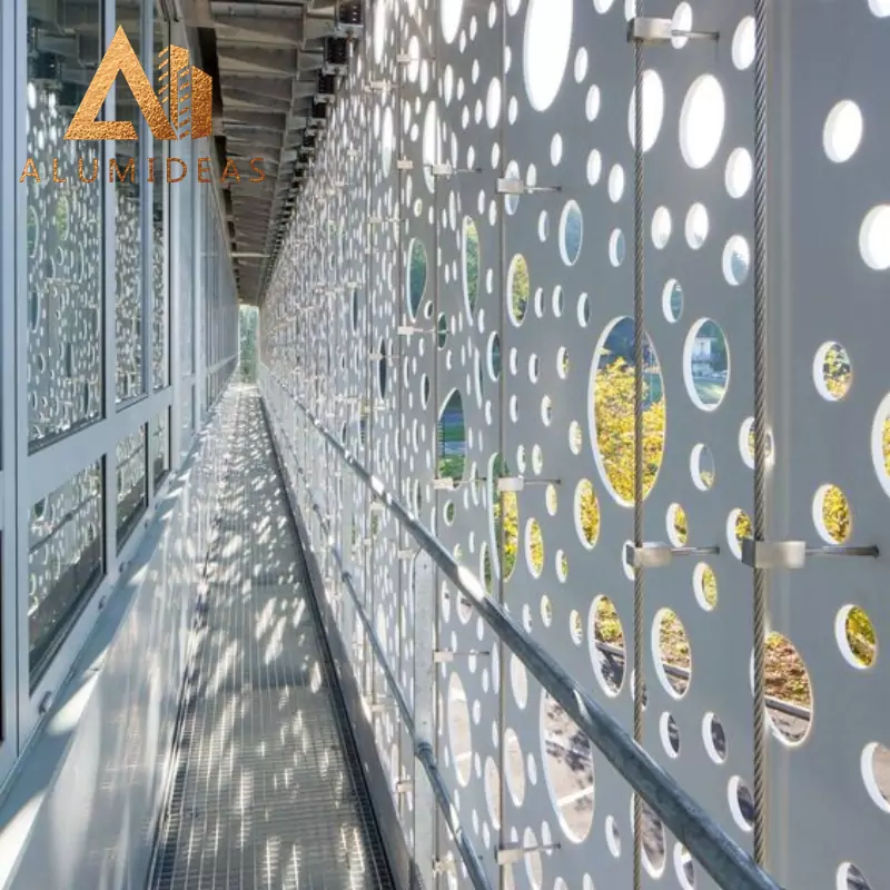 Perforative sun shade facade panel