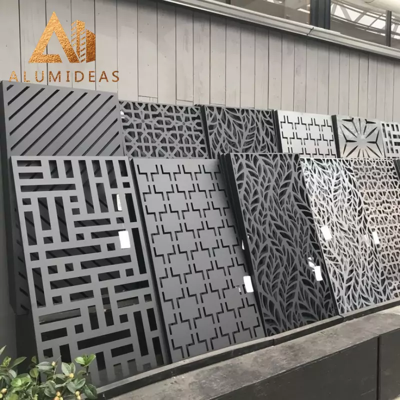 panel pagar privasi logam dekoratif