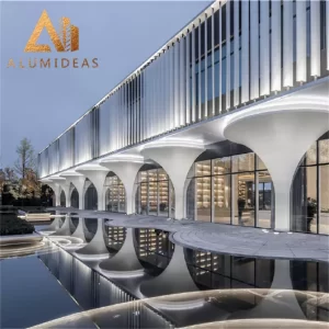 Aluminium louver wall cladding