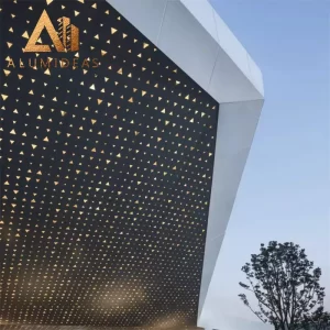 Aluminium triangle perforated panel