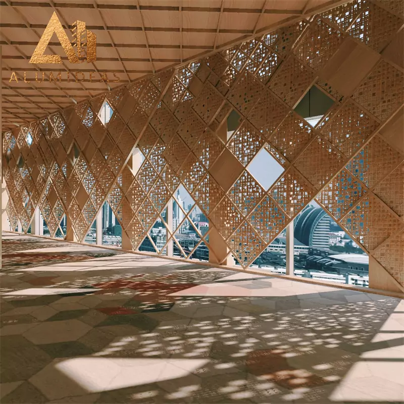 Aluminum 3mm 4mm high quality indoor decoration metal mesh panel