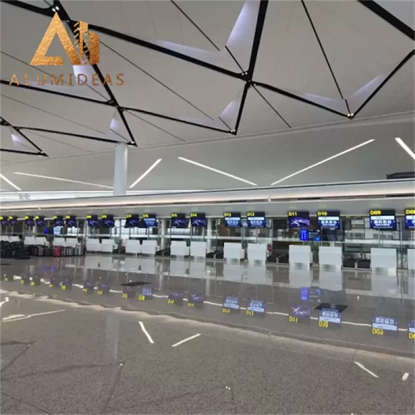 Decorative aluminum interior perforated ceiling tiles