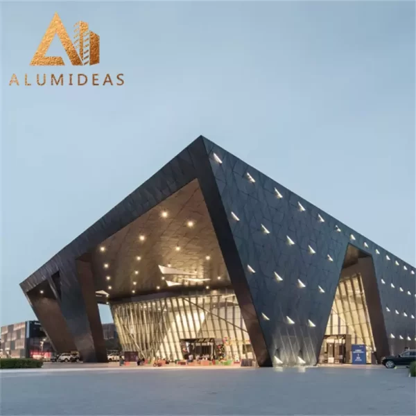Outdoor facade system aluminum metal building panels