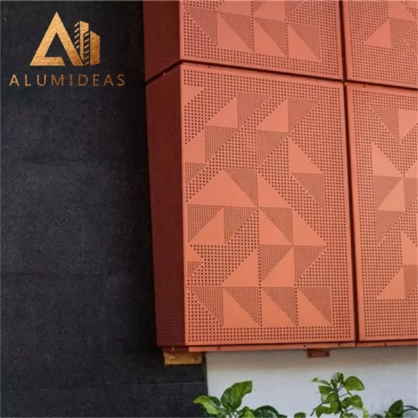 PVDF Coating metal panel laser cut Perforated Facade Sheets