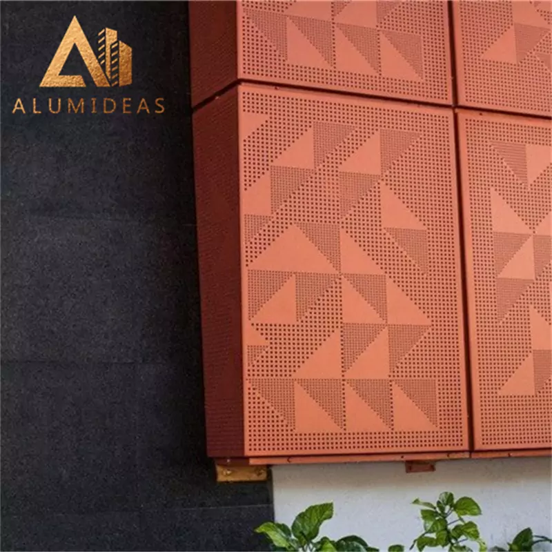 PVDF Coating metal panel laser cut Perforated Facade Sheets