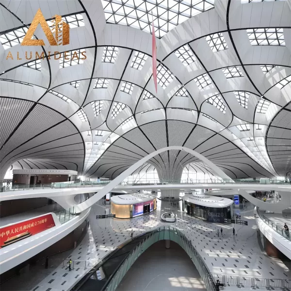 Building Material Aluminium drop ceiling wood veneer panels