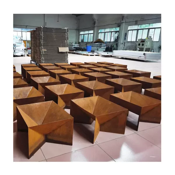 corten steel fire pit bowl common shape