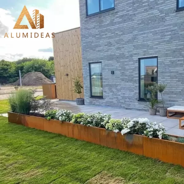 Corten steel landscap planters