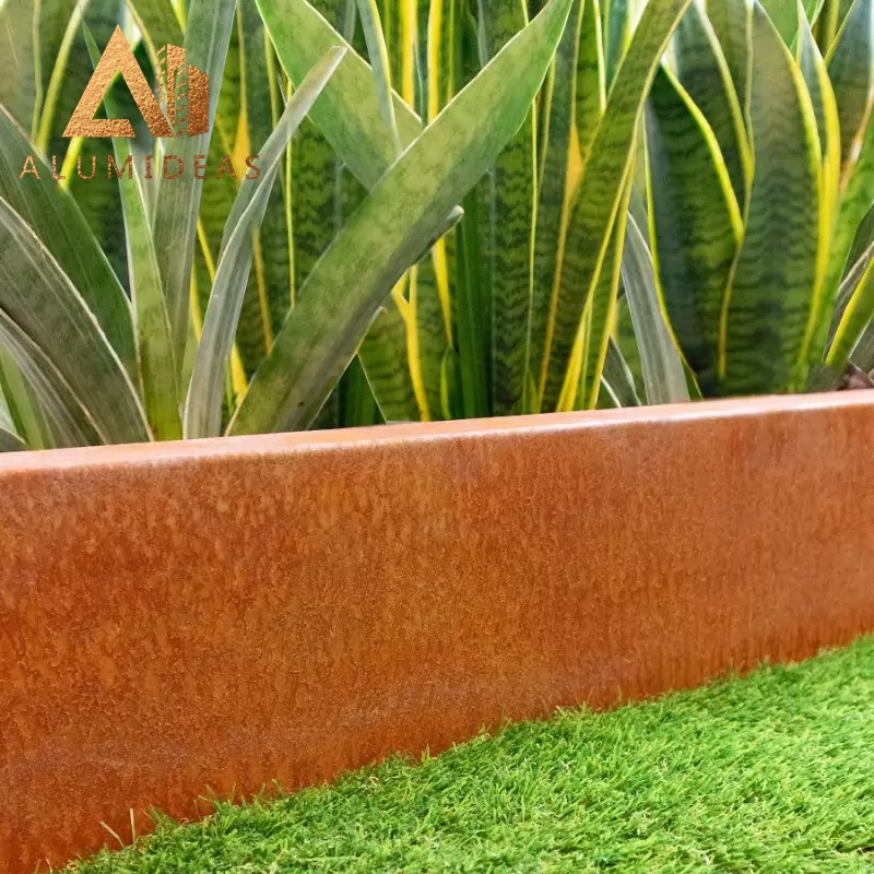 Bordure de pelouse personnalisée en usine en acier corten