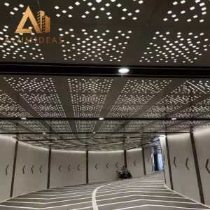 Plafond intérieur en aluminium découpé au laser