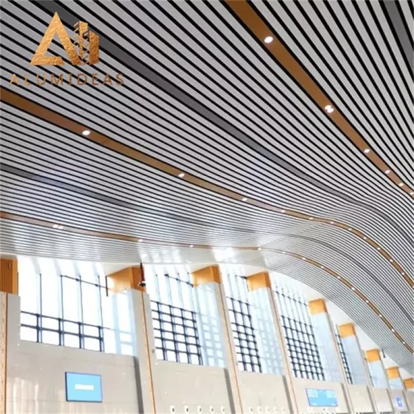 Aluminium Baffle curved design ceiling