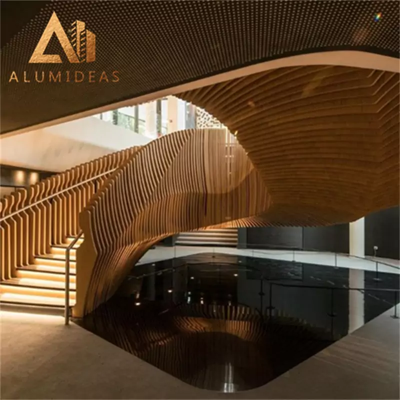 Aluminium baffle ceiling fancy design ideas